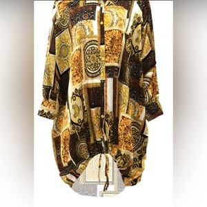 LONG SLEEVE BUTTON DOWN LOOSE FIT SHIRT DRESS… one size